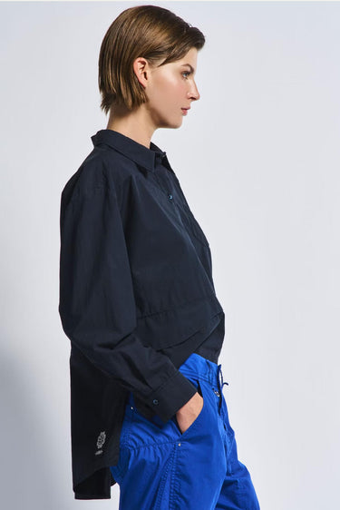 Lunar Shirt - Navy Blue-Tops-High by Claire Campbell-Debs Boutique